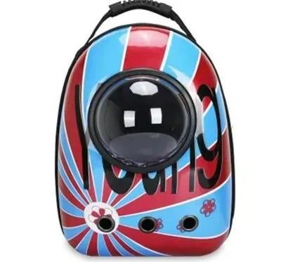 Рюкзак CosmoPet космічний для перенесення свійських тварин з ілюмінатором Червоно-синій (DG22KS)