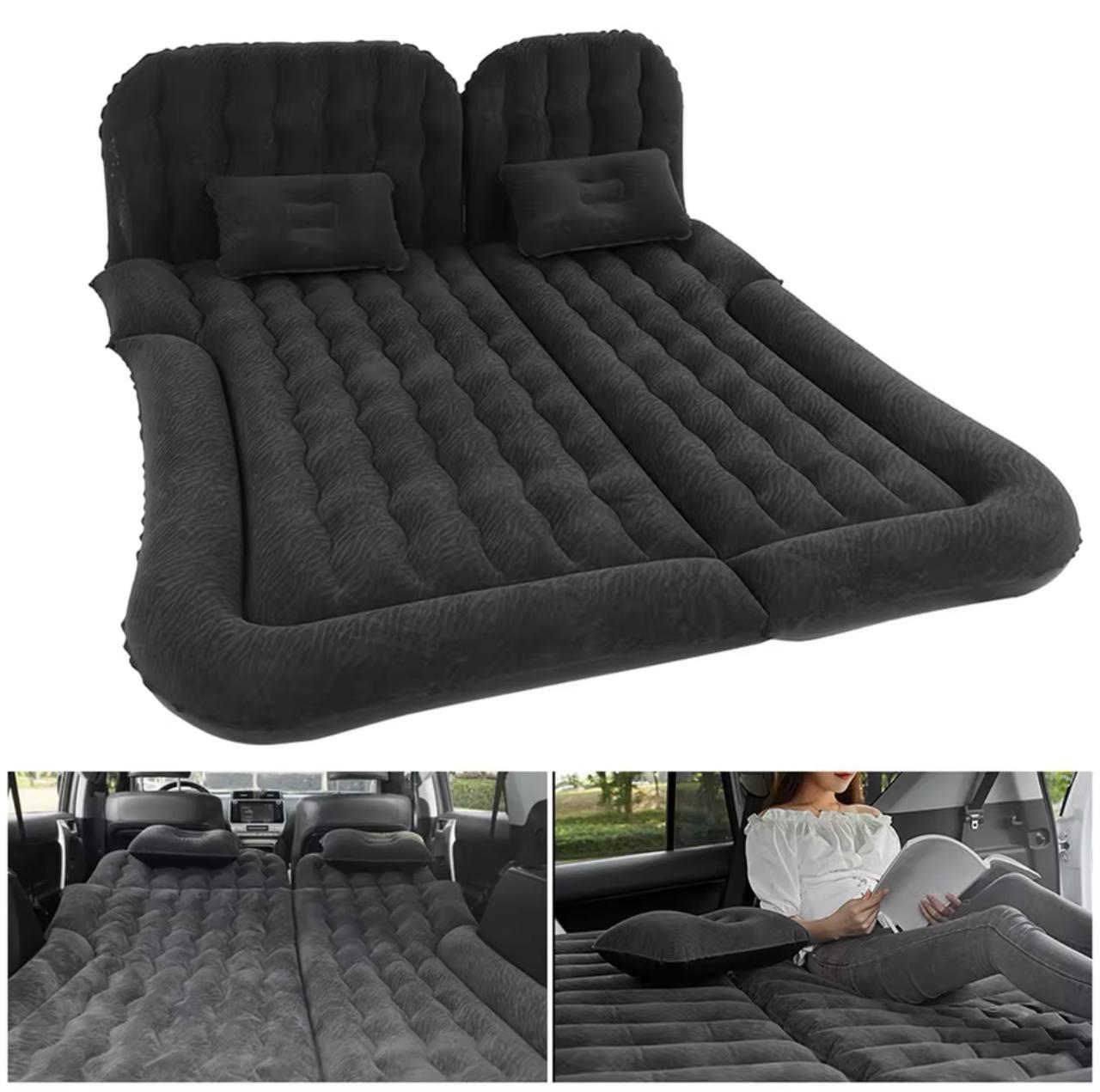 Надувной матрас в авто Car Travel Bed с насосом и тумбой 174х126 см Black (j1h-yow-3f3) - фото 2