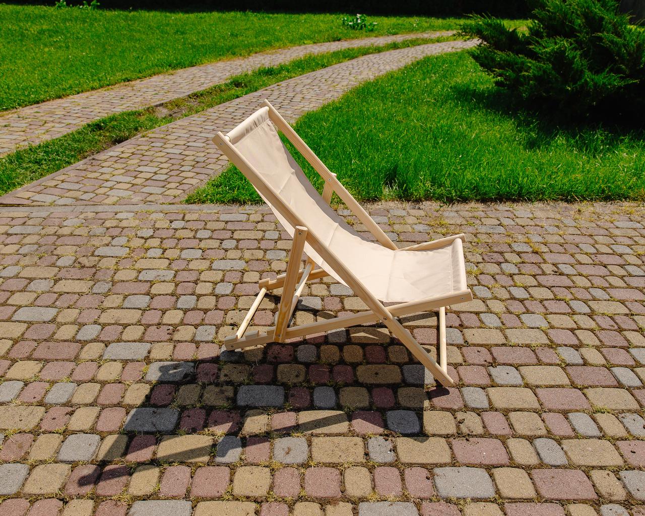 Шезлонг для дачи тканевый XRmaster Капучино (0001491) - фото 4