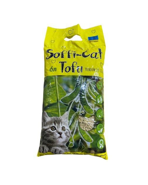 Наповнювач для котячого туалету Soffi-Cat Tofu соєвий гіпоалергенний без запаху 2,6 кг 6 л - фото 1