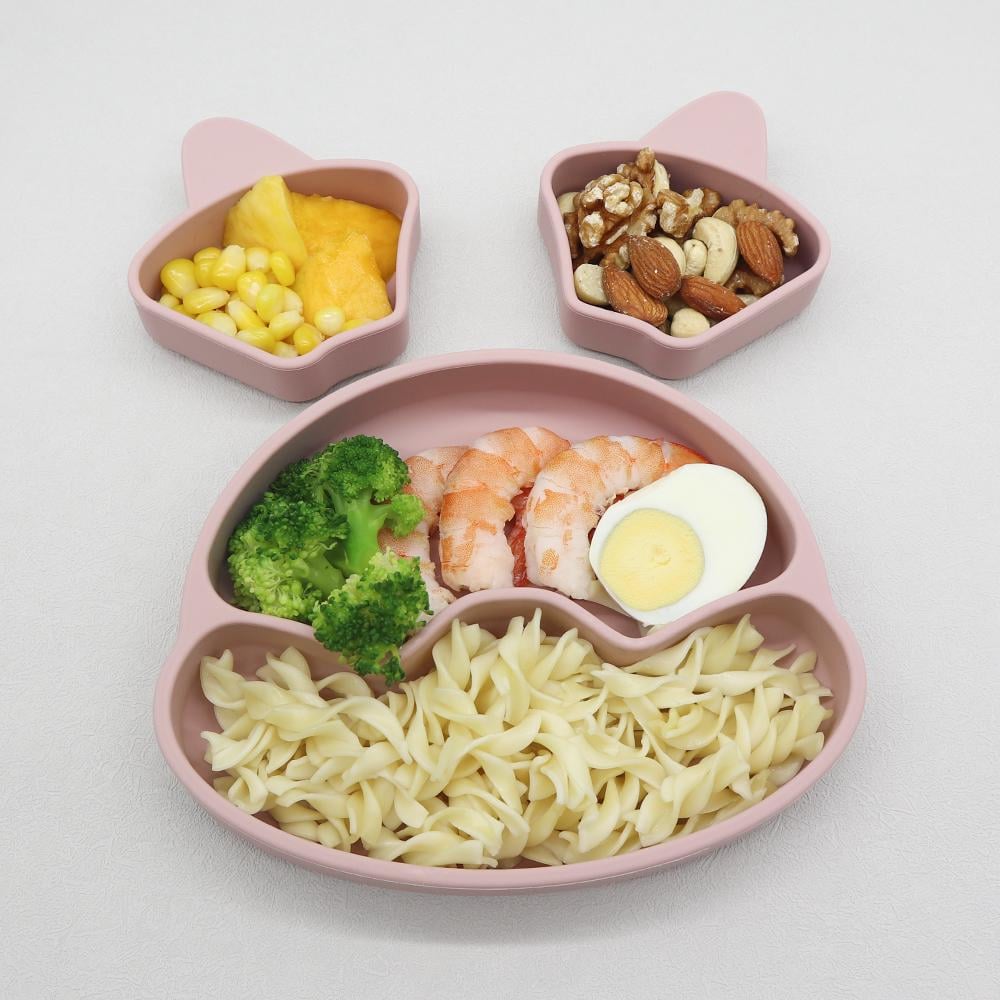 Набор детской посуды на присосках силиконовый Розовый (22391397) - фото 6 Набор детской посуды на присосках силиконовый Розовый (22391397) - фото 6