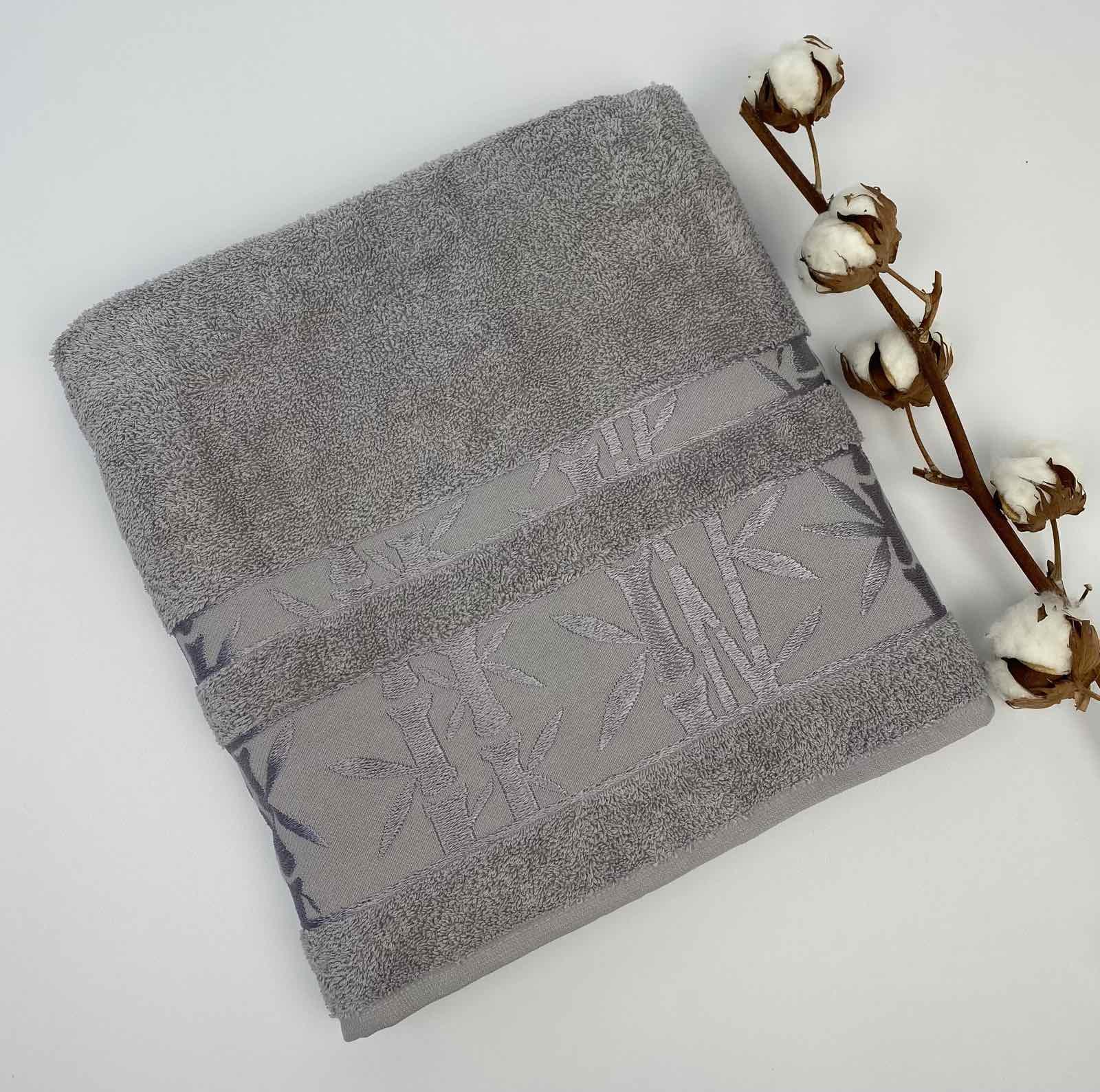 Рушник Bamboo-2 70x140 см Сірий (CN15774) Рушник Bamboo-2 70x140 см Сірий (CN15774)