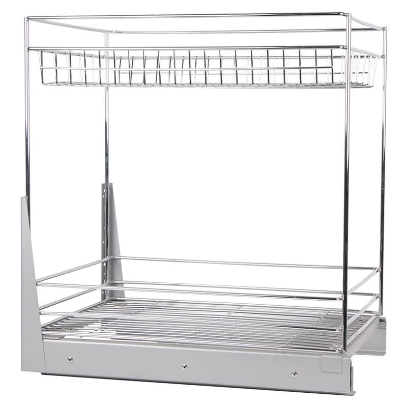 Карго нижнее 2 полки с доводчиком 400 мм Хром (118706)