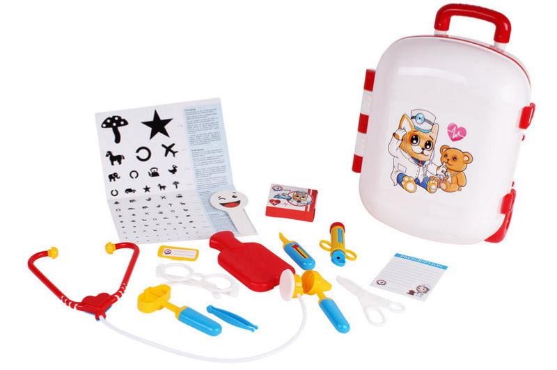 Игровой набор врача Технок Чемодан маленького врача 25х16х34,5 см Бело-красный (4753)