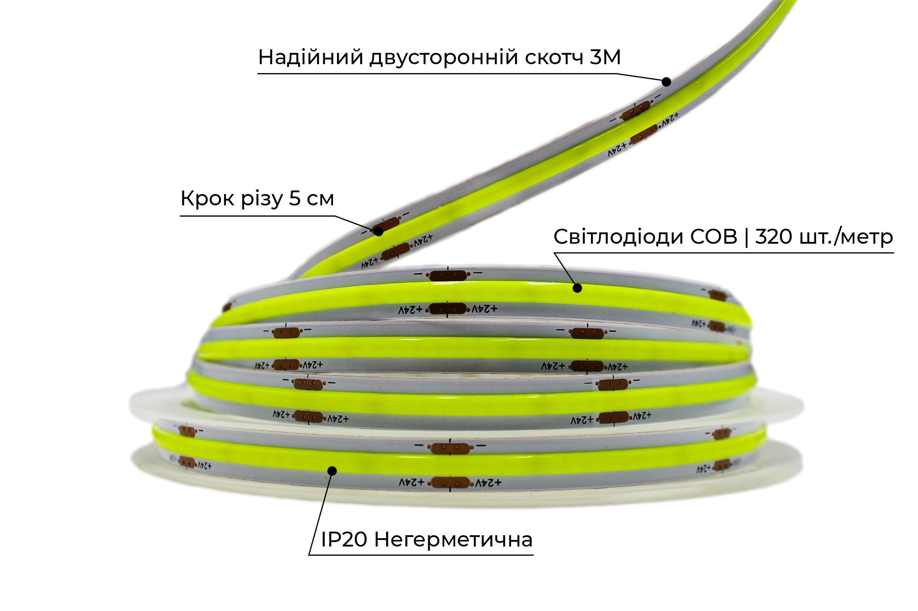 Світлодіодна стрічка Prolum СОВ 320LED IP20 Series-PRO 24V Зелений (28522837) - фото 3 Світлодіодна стрічка Prolum СОВ 320LED IP20 Series-PRO 24V Зелений (28522837) - фото 3