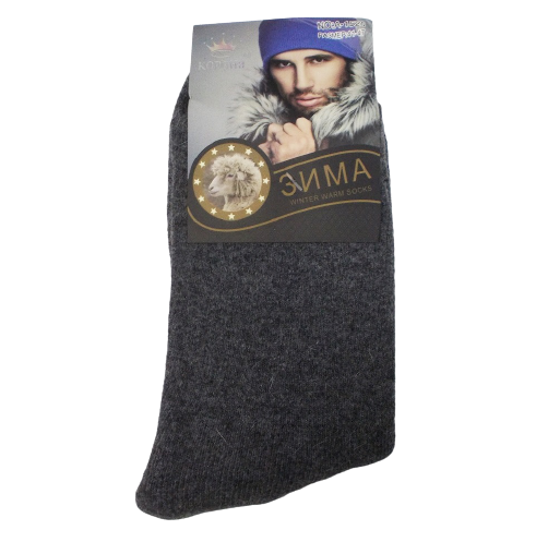 Шкарпетки чоловічі ангорові Корона 1520-1 з махрою р. 41-47 Сірий (1501970260)