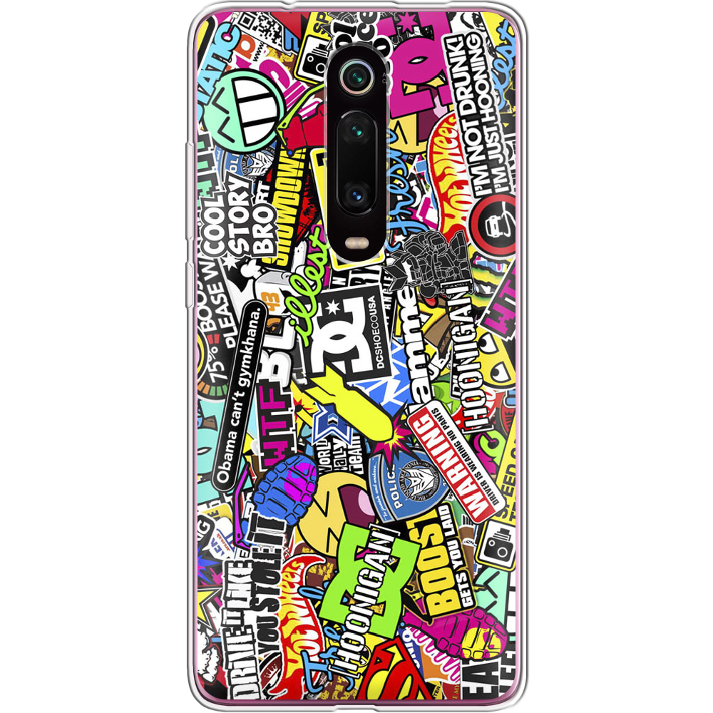 Чехол BoxFace Xiaomi Mi 9T / Mi 9T Pro Multicolored Inscriptions Прозрачный силикон (37376-up880-37376)