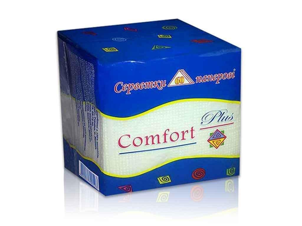 Серветки паперові Comfort Plus 60 шт. Білий (1018108)