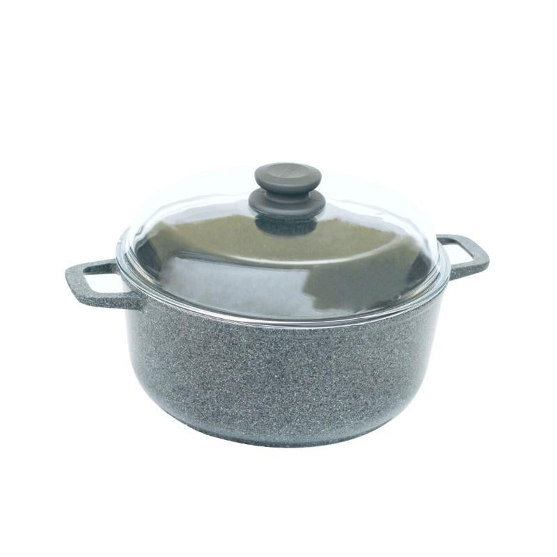 Каструля Біол Granite Gray зі скляною кришкою 5 л Сірий (K504PC)