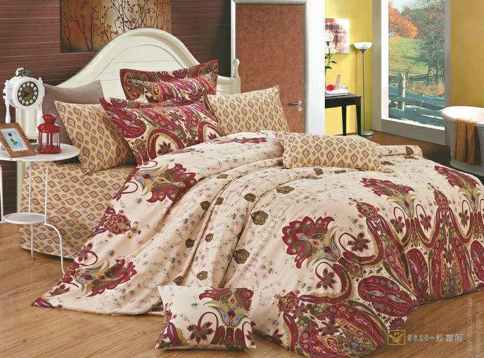 Комплект постельного белья Zastelli JY5520 Сатин евро 200х220 см Коричневый (10374)