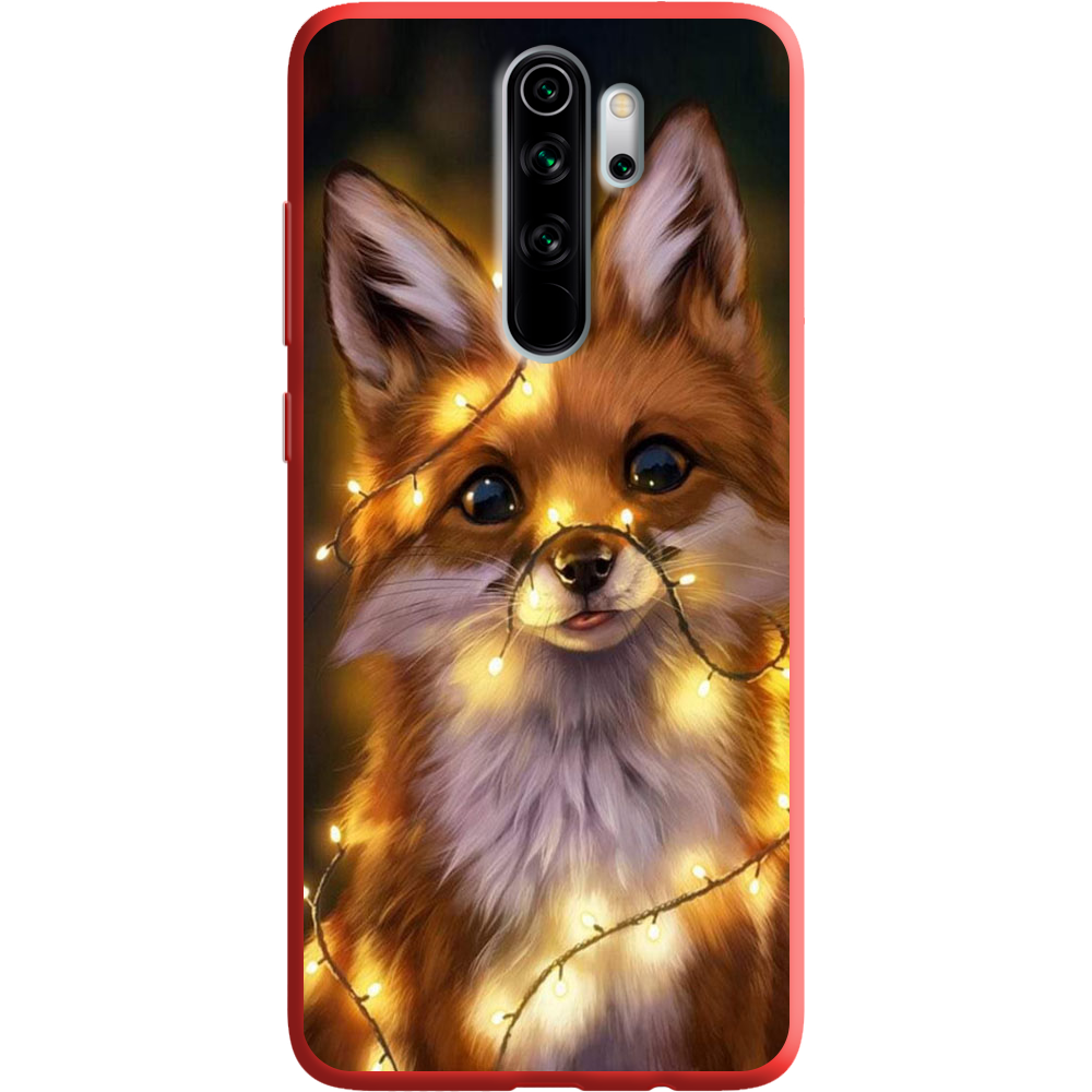 Чехол Boxface Xiaomi Redmi Note 8 Pro Рождественская лиса Красный силикон (38222-up2399-38666)