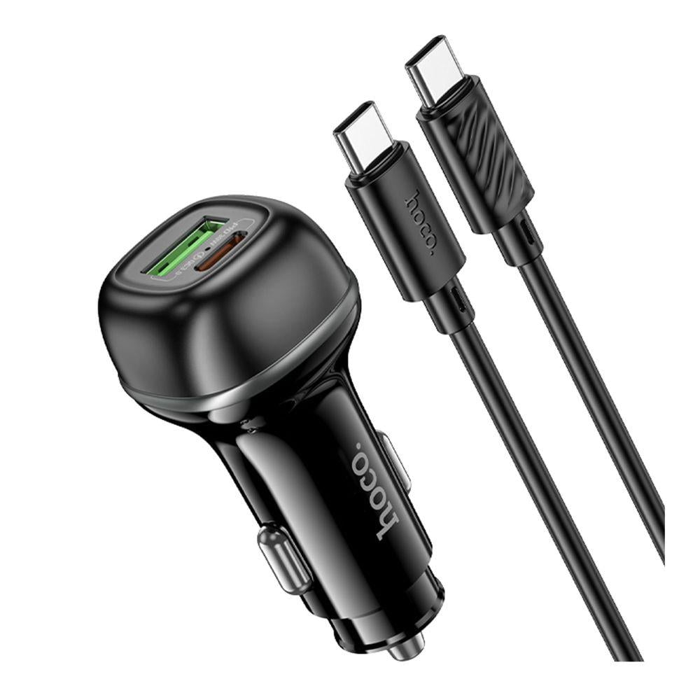 Зарядний пристрій автомобільний Hoco Z58A 1USB/1USB-C QC/PD48W+Type-C to Type-C (28211621) - фото 6 Зарядний пристрій автомобільний Hoco Z58A 1USB/1USB-C QC/PD48W+Type-C to Type-C (28211621) - фото 6