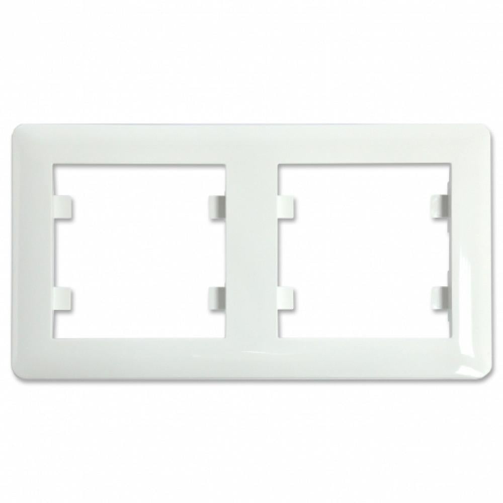 Рамка двойная 2х горизонтальная Hager Lumina-Soul WL5220 Белый (10628)