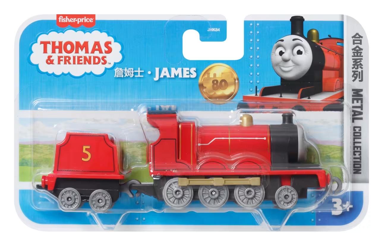 Поезд классический металлический Thomas & Friends Fisher-Price Джеймс из юбилейной серии к 80-летию