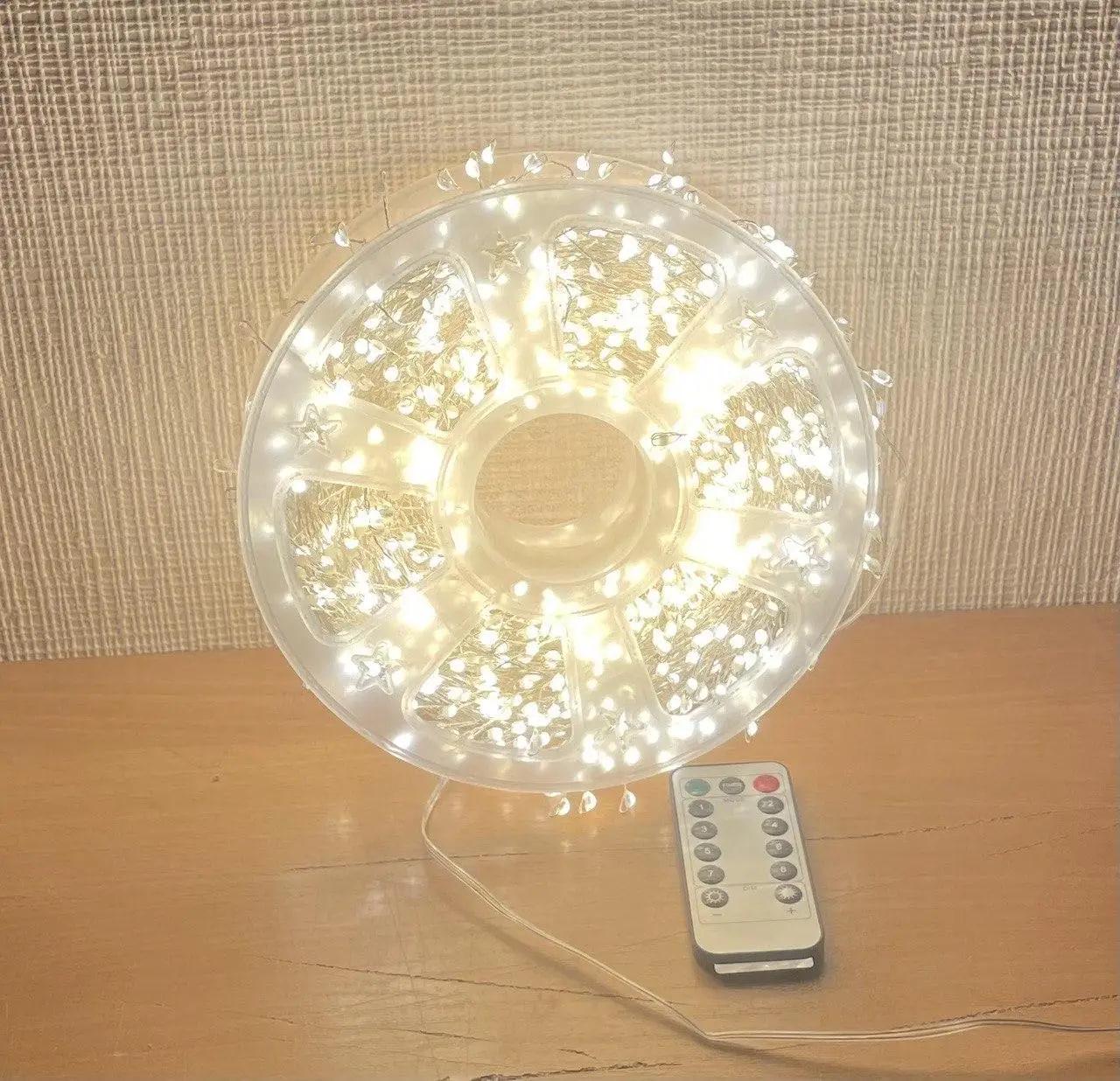 Гірлянда роса мішура з пультом велика лампочка 50 м Білий теплий (345645646) - фото 3