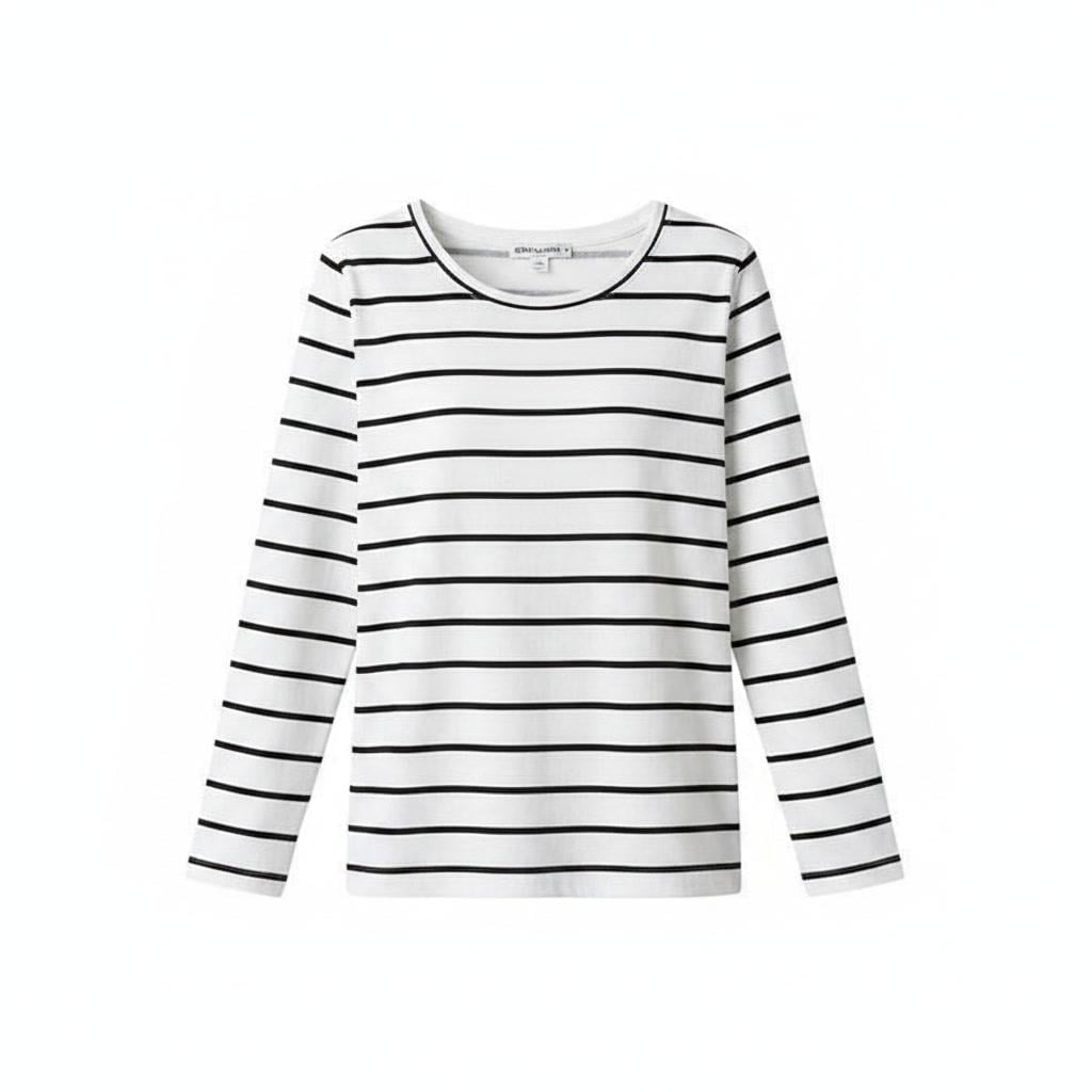 Кофта женская Zebra полосатая с длинным рукавом S Белый/Черный (931611015)