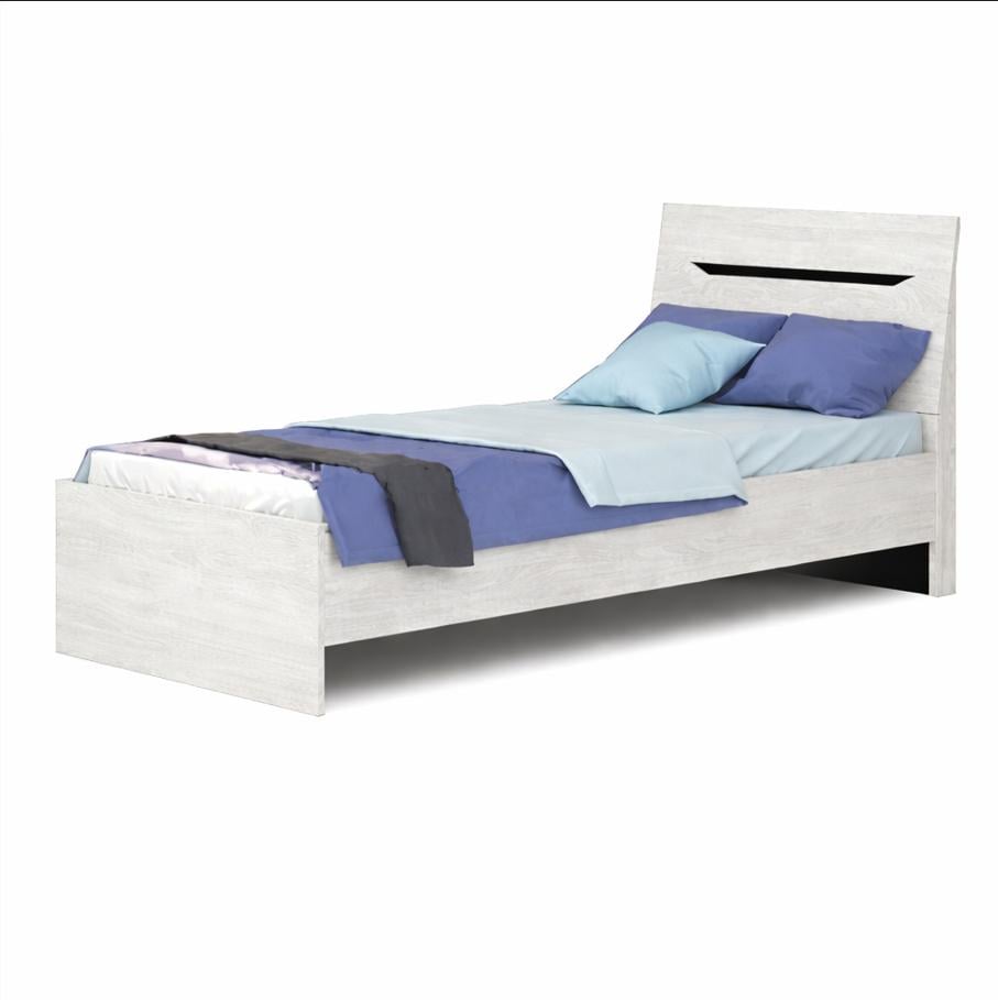 Кровать односпальная Мастер Форм Аякс 850 Дуб крафт белый/Венге магия (21049)