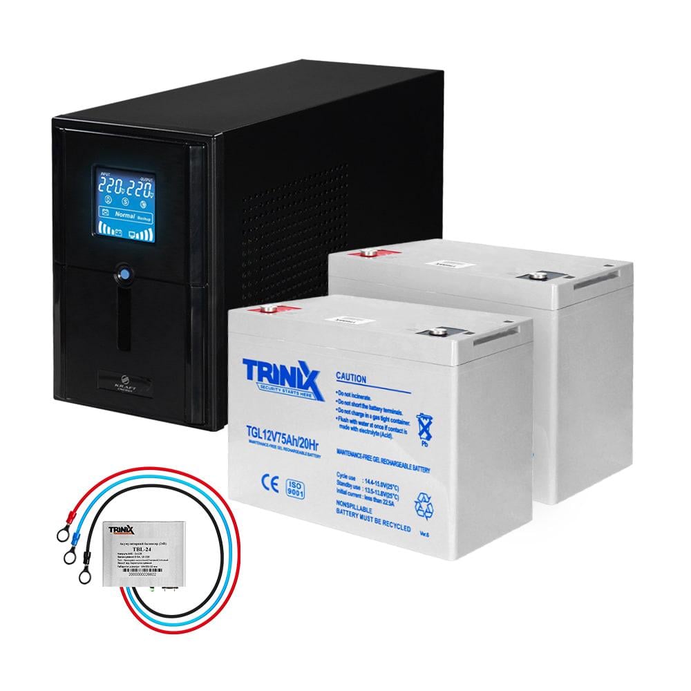 Комплект резервного питания Kraft UPS PSW-1000VA LCD 800W 24V и гелевая батарея 1905 Wh (42-00061-4)