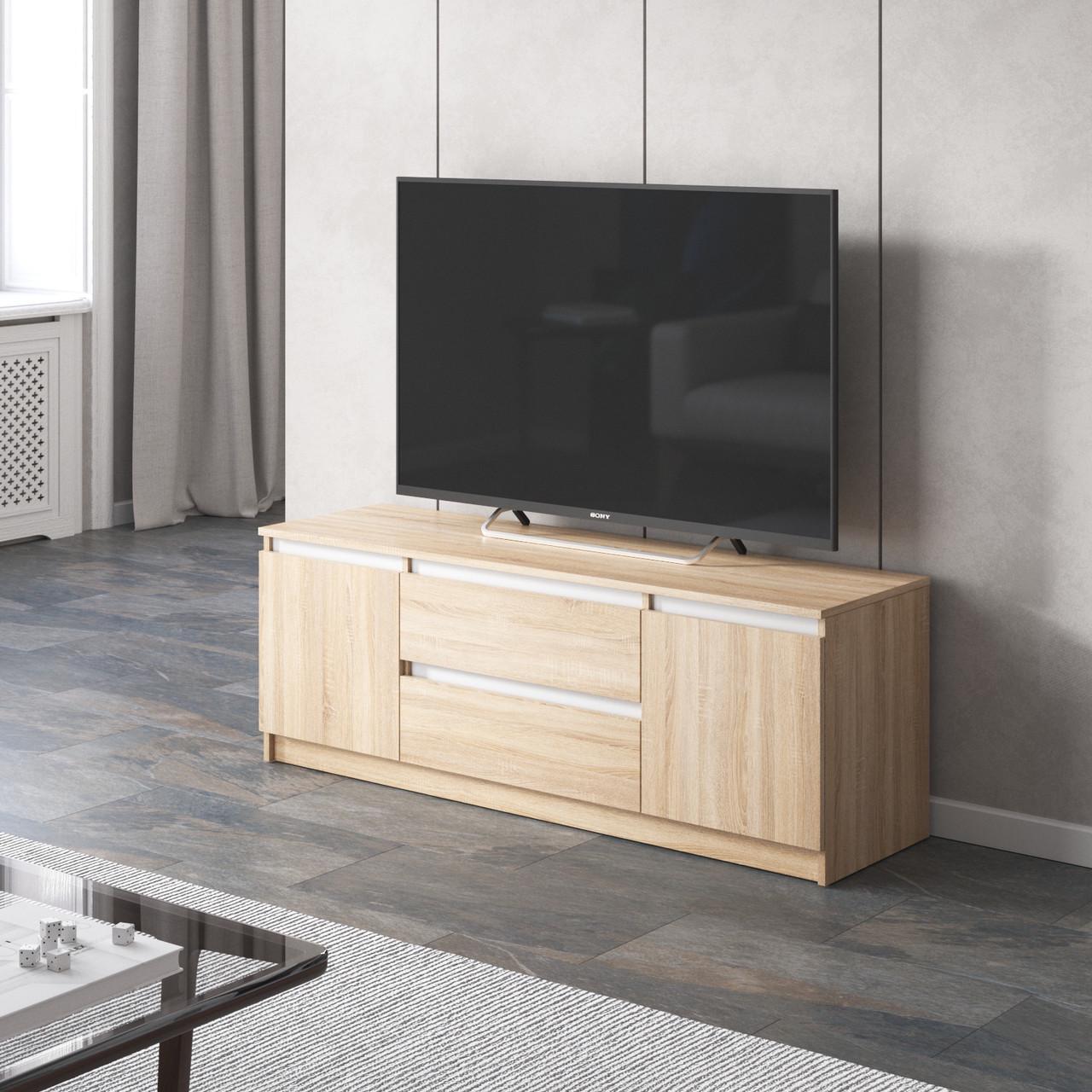 Тумба под телевизор VAYS 140х40х53 см Дуб сонома/Белый (30632411)