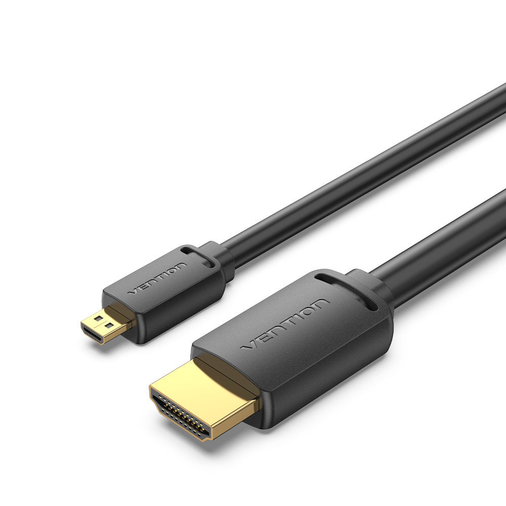 Кабель двонаправлений Vention micro HDMI-HDMI 2.0 4K 60Hz 18 Гбіт/с HDR 3D Dolby 1080P 120Hz HDMI-D на HDMI-A 3 м Чорний (AGIBI) - фото 13