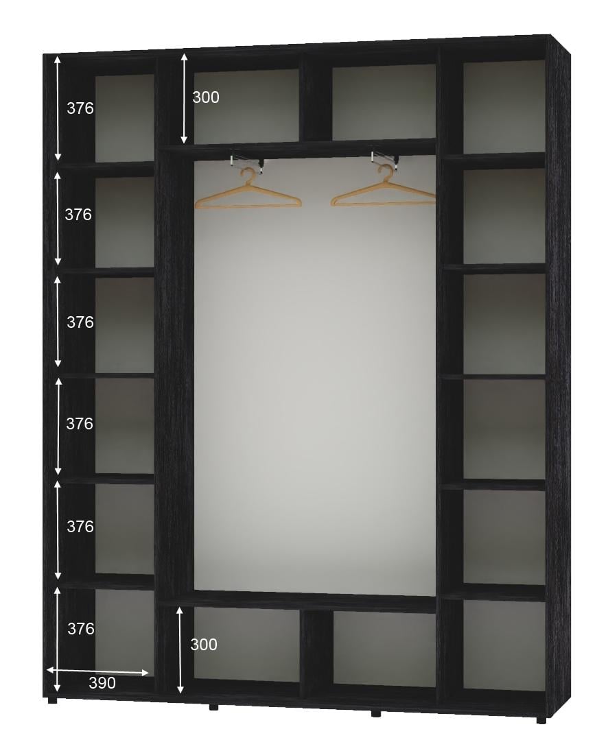 Шкаф-купе трехдверный Алекса ШК-05 ДСП 210х45х250 см Бетон темный - фото 2