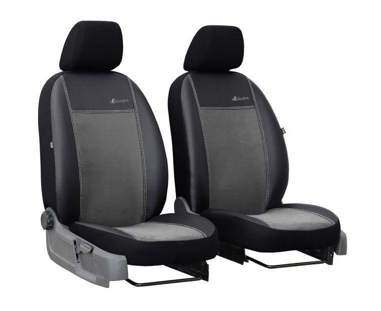 Чехлы на передние сиденья для CHERY Kimo 2007- Pok-ter экокожа с алькантарой Exclusive Серый (r416309)