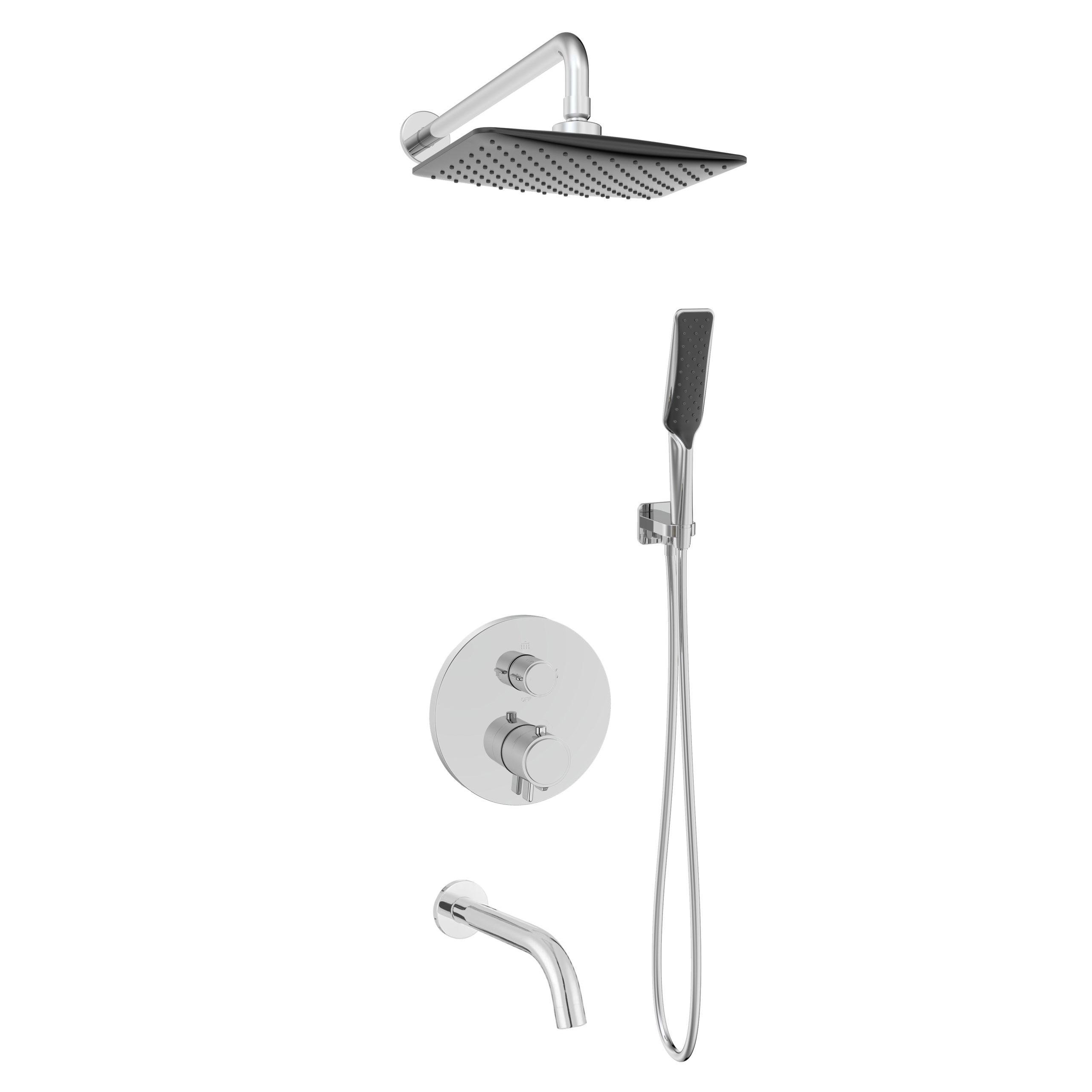 Душевая система VOLLE Sistema P с термостатом латунь Хром (1584.090901)