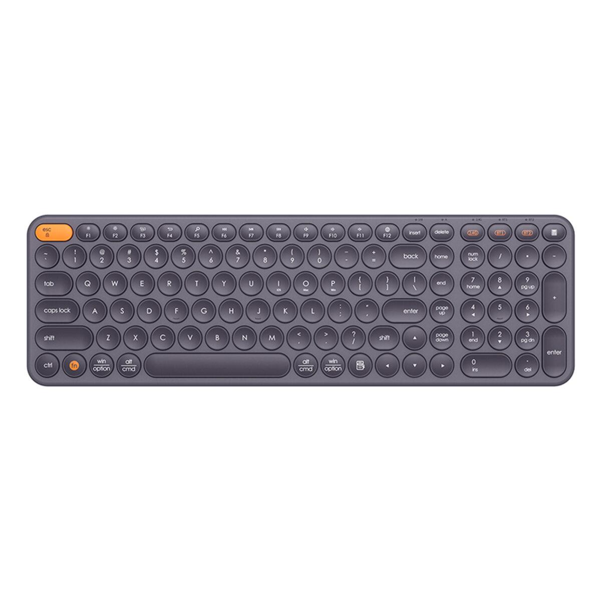 Клавиатура беспроводная BASEUS K01B Wireless Tri-Mode Keyboard Frosted Grey (B00955504833-00)