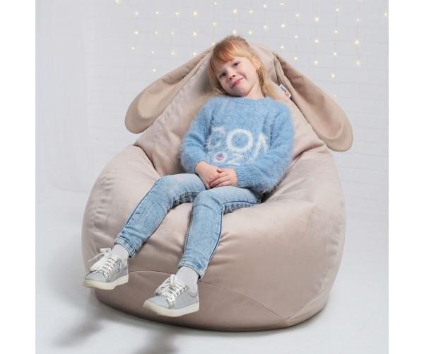 Кресло-груша велюровая KatyPuf Зайка L 100x75 см Пудровый (1932049199) - фото 2 Кресло-груша велюровая KatyPuf Зайка L 100x75 см Пудровый (1932049199) - фото 2