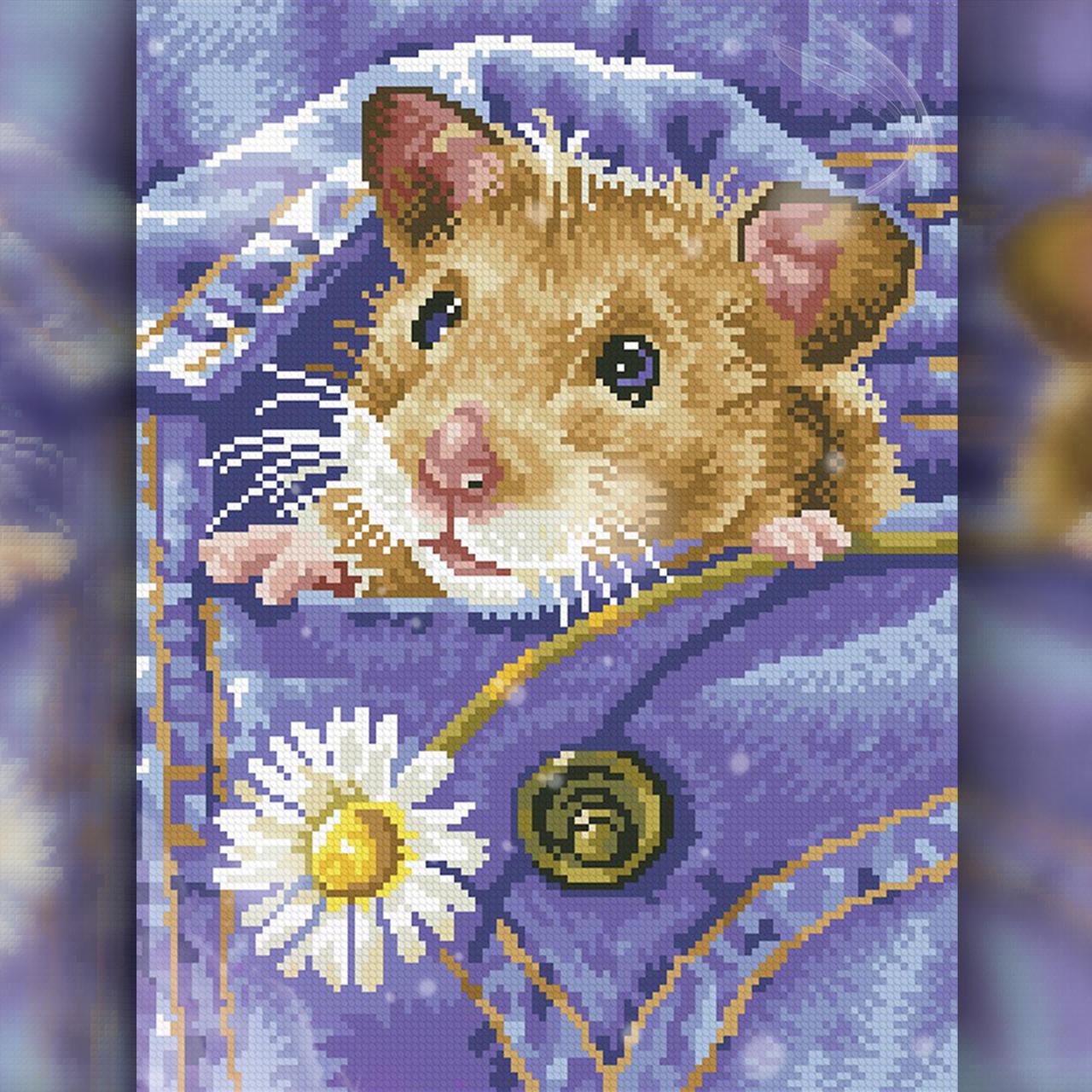 Алмазная мозаика на подрамнике The Wortex Diamonds Мышка в кармане 50x60 см (TWD20041XL+P)