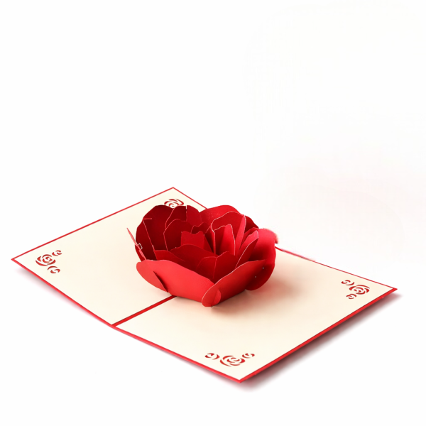 Открытка поздравительная «Красная роза» с объемным цветочным узором (31434410) Открытка поздравительная «Красная роза» с объемным цветочным узором (31434410)