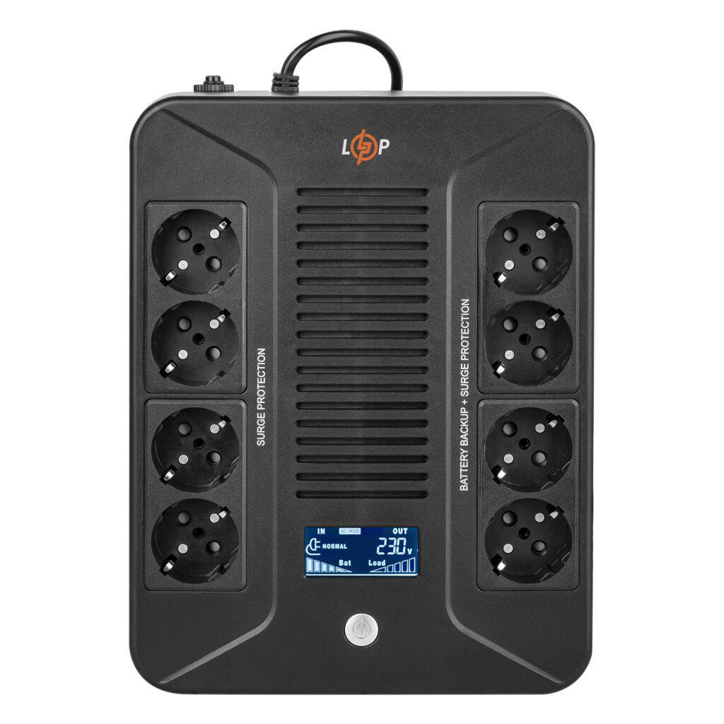 Источник бесперебойного питания LogicPower LP-1000VA-8PS со ступенчатой синусоидой линейно-интерактивный 600W (LP-16162)