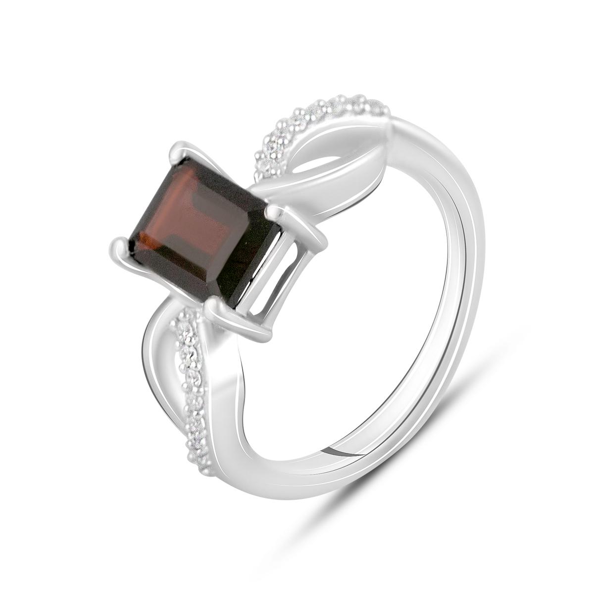 Кольцо серебряное с натуральным гранатом 2,308 ct 3,13 г р. 17 (2117810)