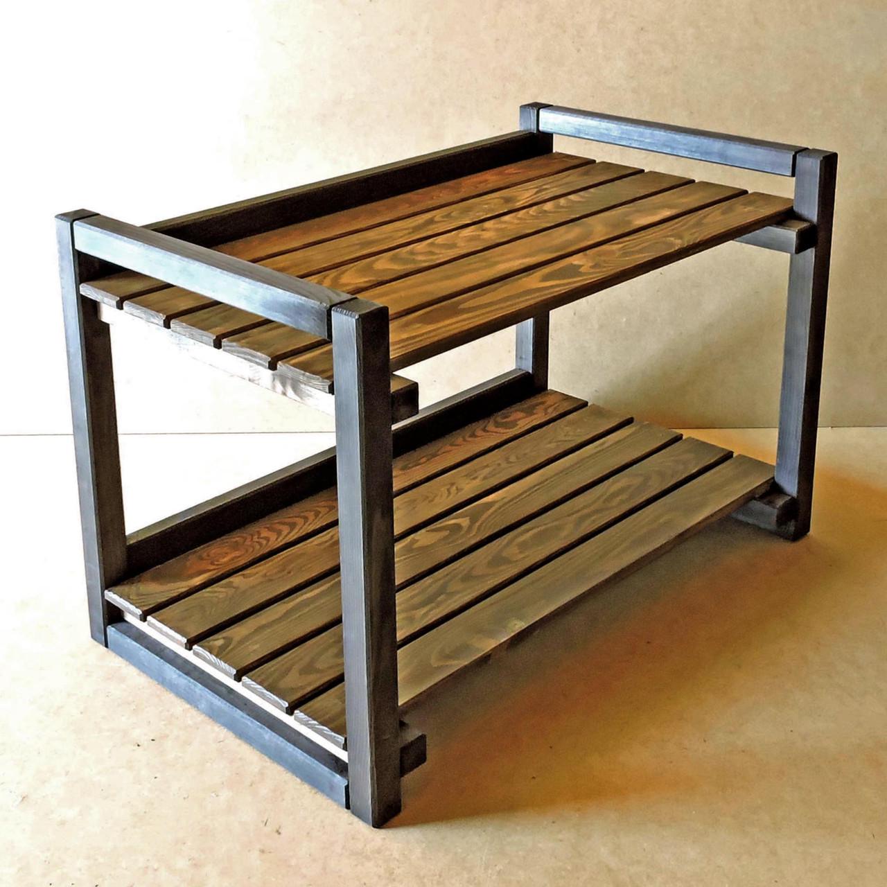 Стелаж кухонний з дерева Фанбім 2 Венге/Капучіно (СТА-21131209) - фото 1 Стелаж кухонний з дерева Фанбім 2 Венге/Капучіно (СТА-21131209) - фото 1