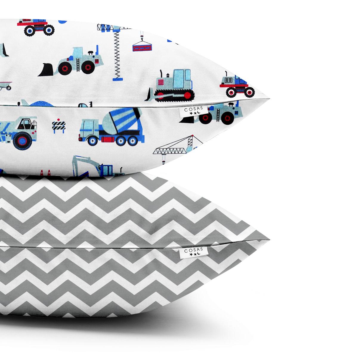 Набор наволочек Cosas Building Blue Zigzag Grey 2 шт. 40х60 см (4822052043752)