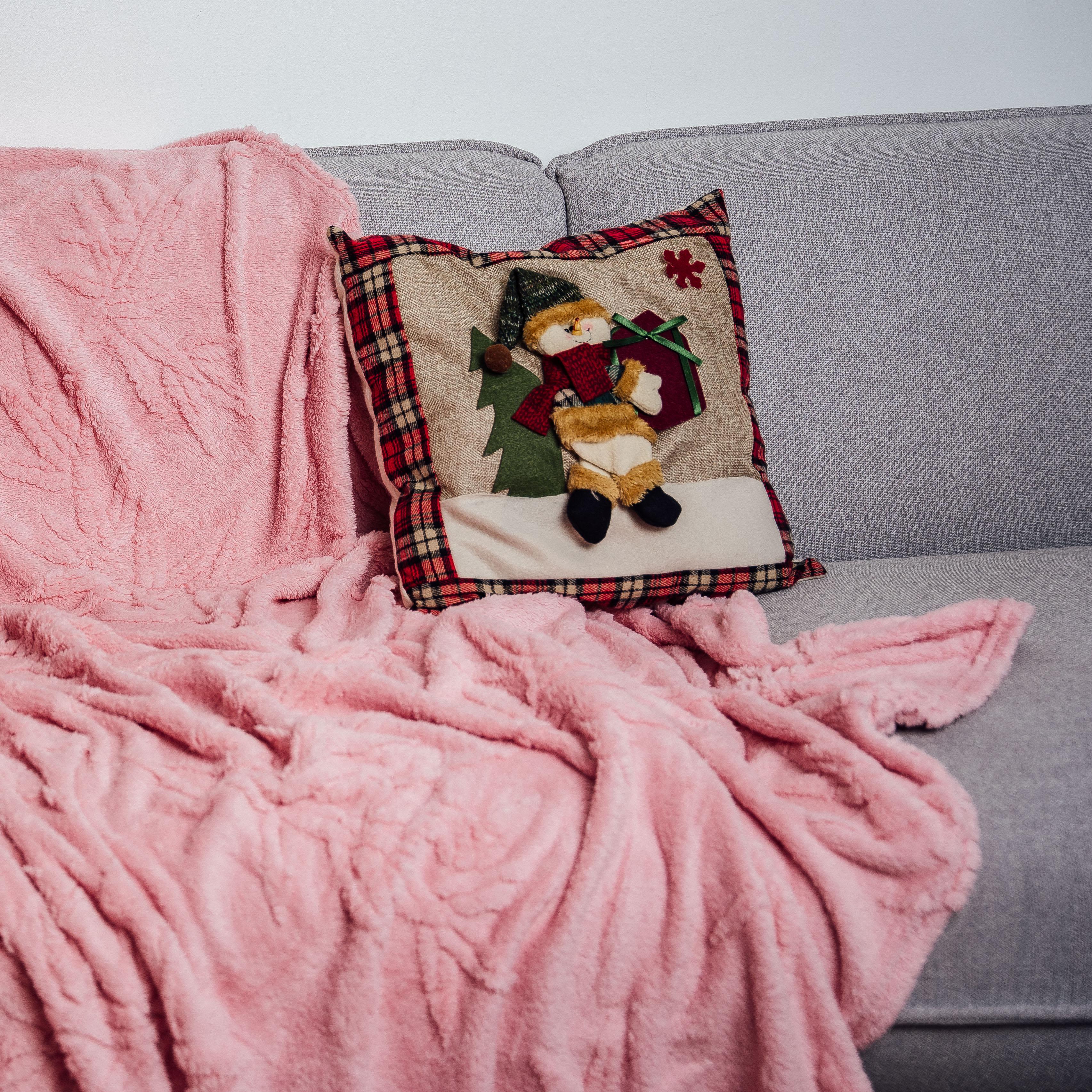 Плед Бамбуковые ветки евростандарт 200х230 см Розовый (87282) Плед Бамбуковые ветки евростандарт 200х230 см Розовый (87282)