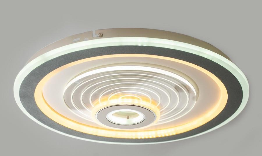 Люстра потолочная с диммером LED MX1703-490A WH+GR dimmer (2437599231)