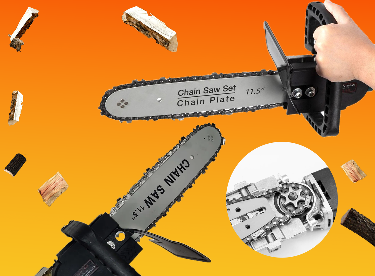 Ланцюгова насадка пила на болгарку 11,5" кронштейн М14-М10 (id_84118) - фото 3 Ланцюгова насадка пила на болгарку 11,5" кронштейн М14-М10 (id_84118) - фото 3