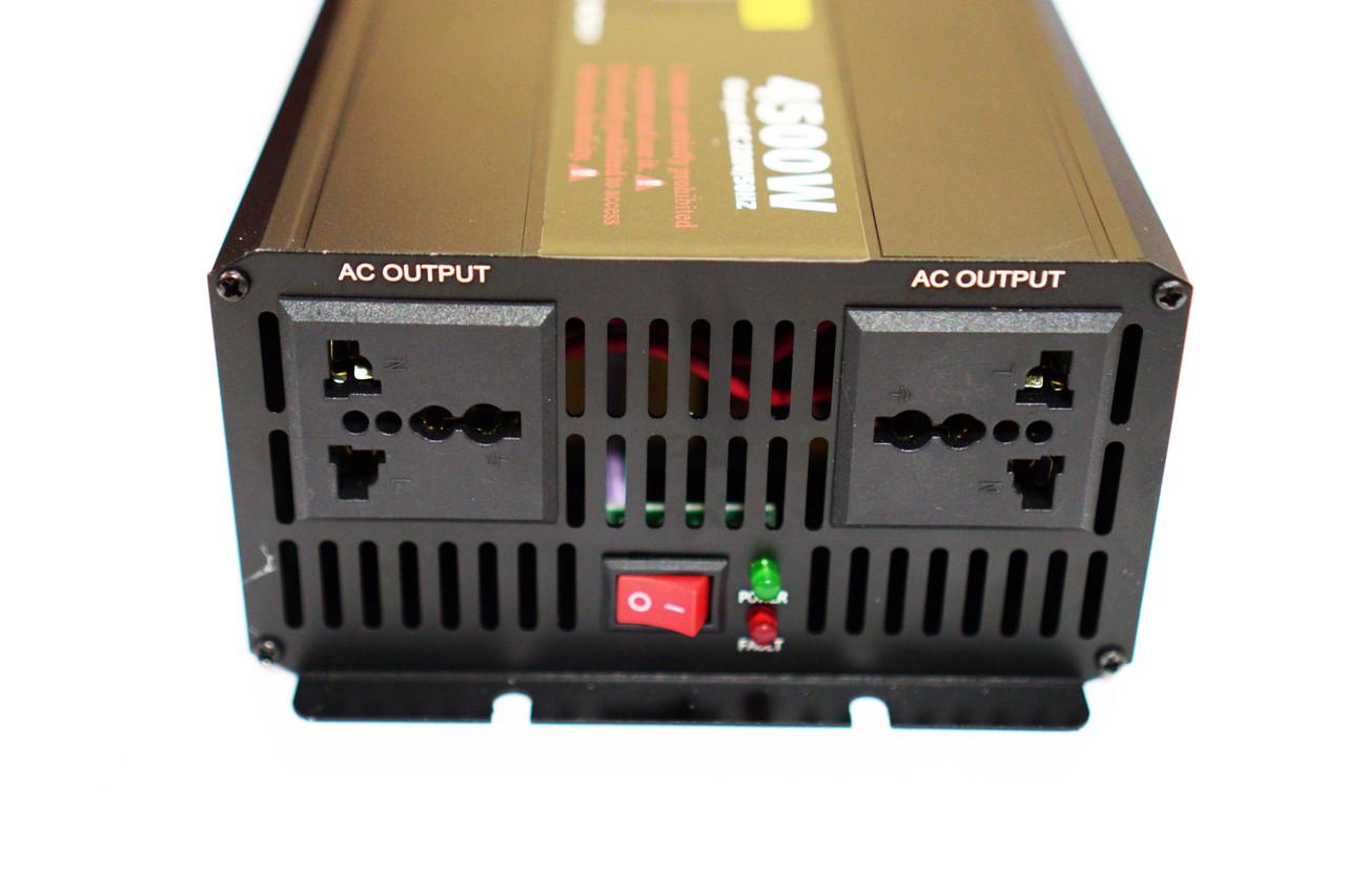 Автомобільний інвертор ERYUAN із чистою синусоїдою 4500W LCD AC/DC 12V з вольметром (17921771) - фото 4