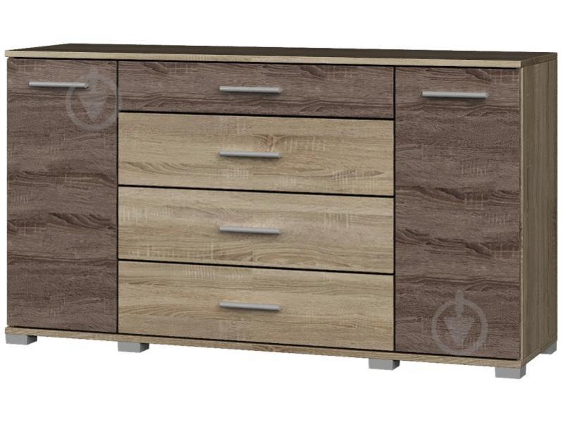 Комод для гостиной Эверест Бриз К-6 сонома + трюфель  (EVR-2034)