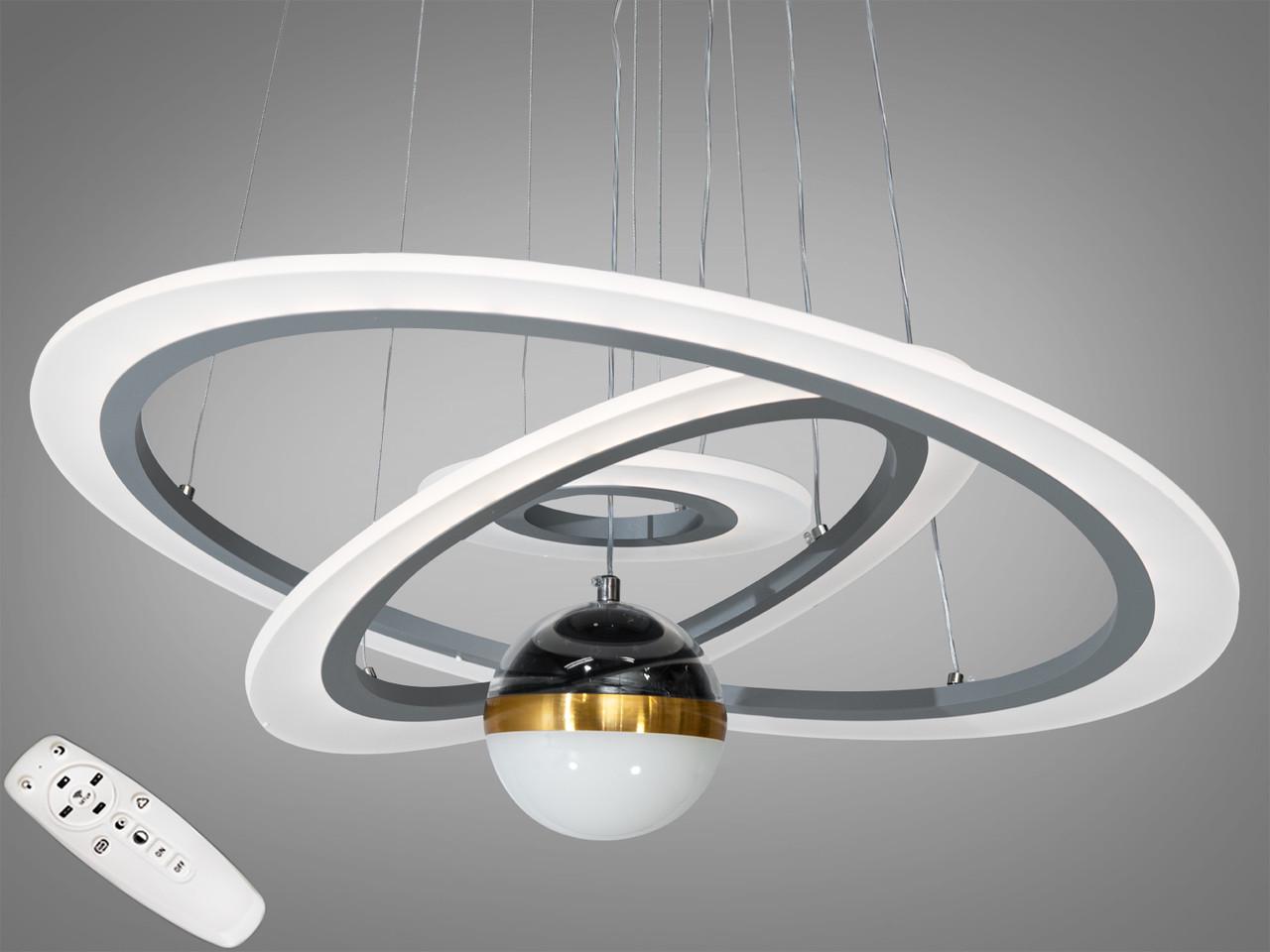 Люстра с диммером LED 2327-600+400+200WH (2437588166)