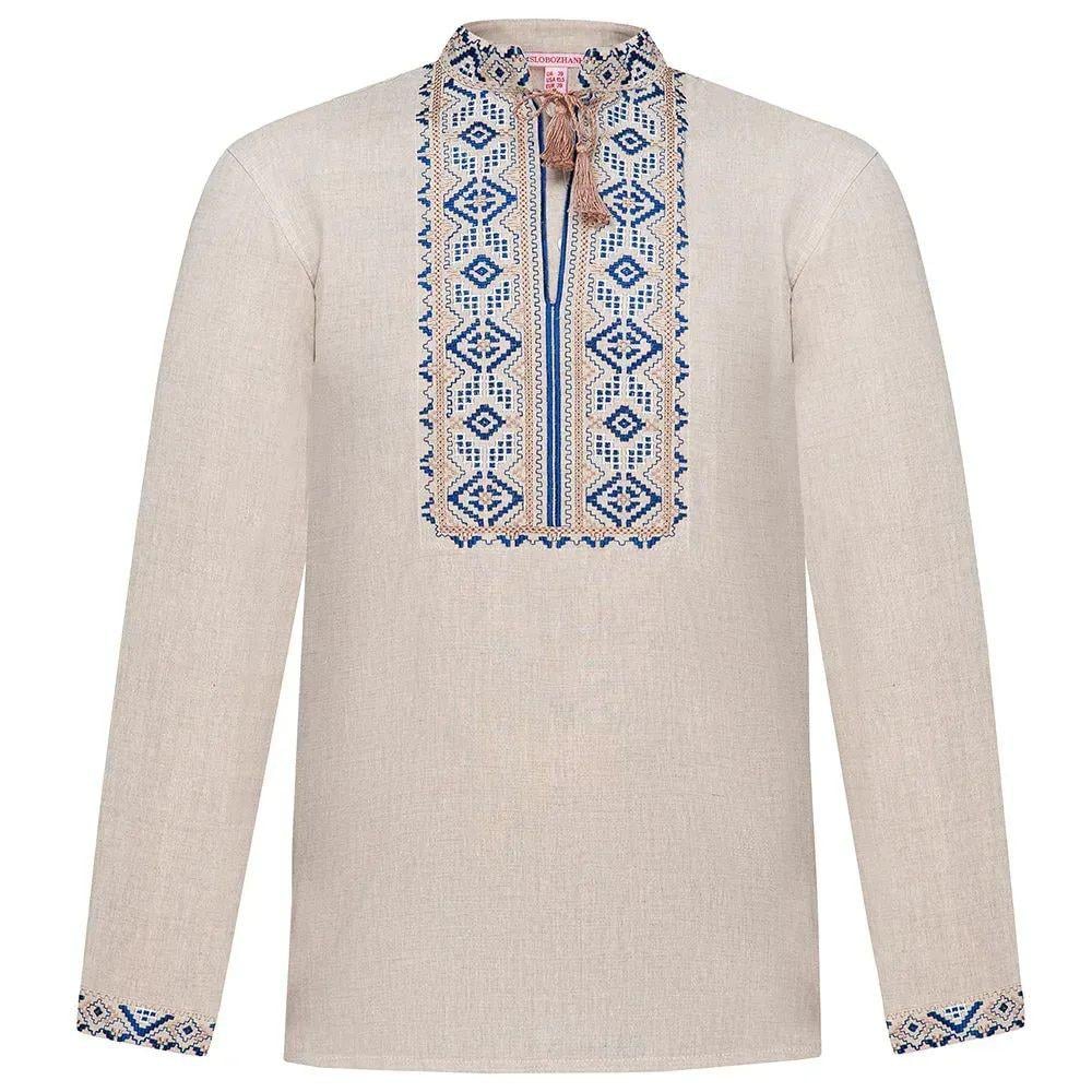 Вышиванка мужская р. 46 Серый (372) - фото 2 Вышиванка мужская р. 46 Серый (372) - фото 2