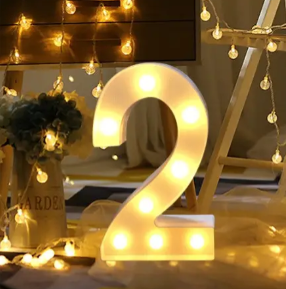 Цифра об'ємна 2 Led декоративна маленька 22x13 см Білий (1899/2) - фото 2 Цифра об'ємна 2 Led декоративна маленька 22x13 см Білий (1899/2) - фото 2