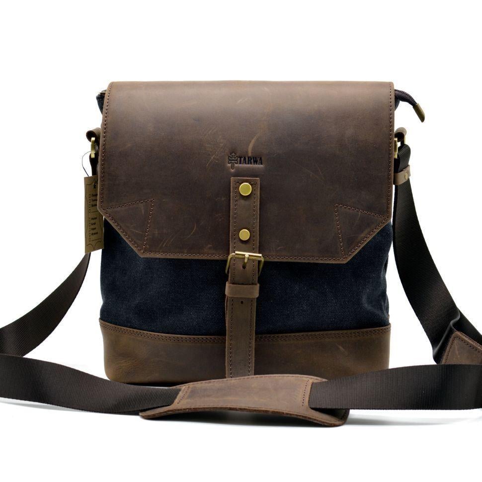 Мужская сумка TARWA RG-1307-4lx с парусины и натуральной кожи (14291)