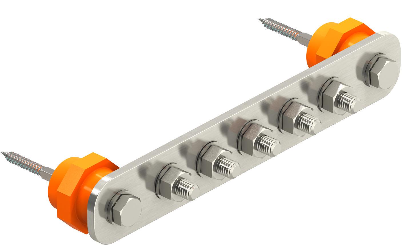 Шина уравнивания потенциалов OBO bettermann BigBar 5 подключений M10 246x40 мм нержавеющая сталь (5015854)