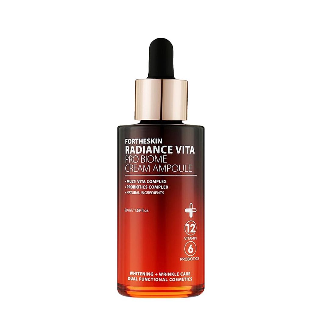 Крем-сыворотка для лица Fortheskin Radiance Vita Pro Biome Cream Ampoule с эффектом лифтинга 50 мл (8809598150386)