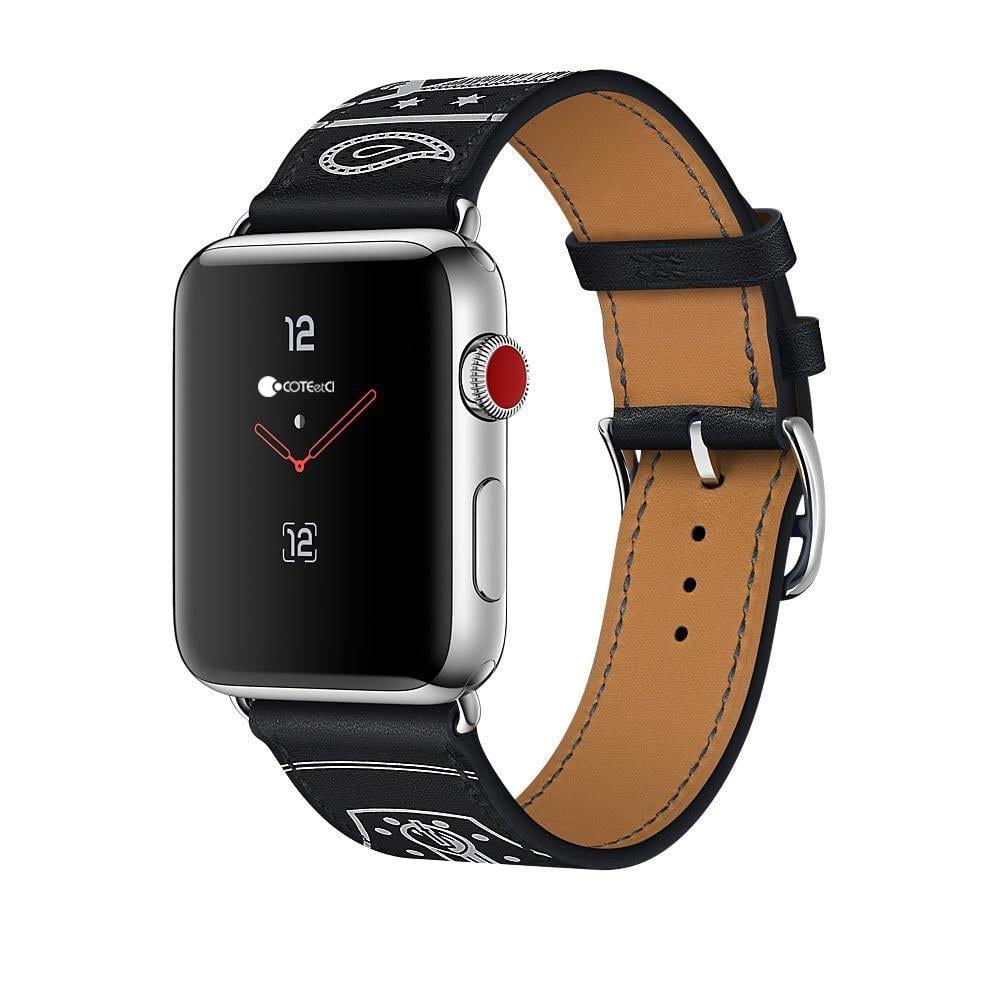 Кожаный ремешок для Apple Watch COTEetCI W13 42/44 мм Черный