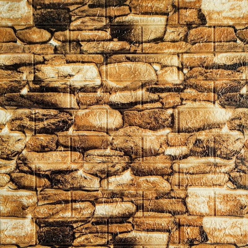 Панель самоклеящаяся 3D Sticker Wall 700х770х5 мм под камень дикарь