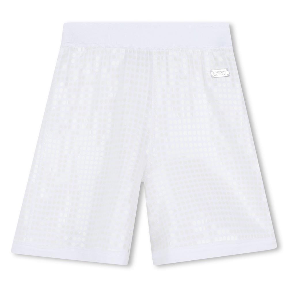 Шорти DKNY 62271 блискітки 5 років 107 см Білий (32541490)