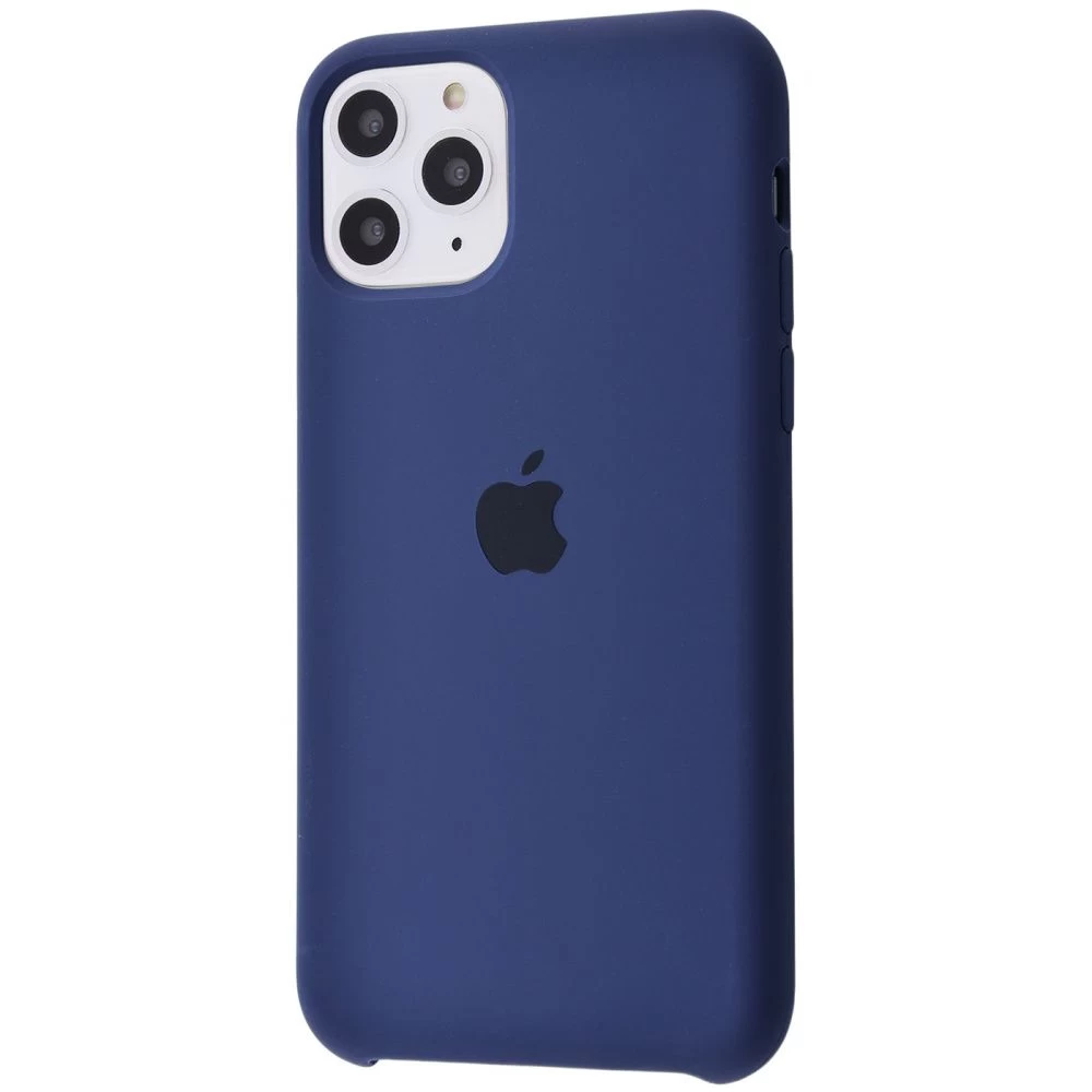 Силиконовый Чехол Накладка Silicone Case для iPhone 11 Pro Max Закрытый низ Navy Blue